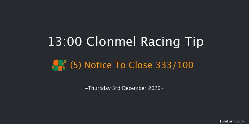 ClonmelRaces.ie Novice Handicap Chase Clonmel 13:00 Handicap Chase 18f Thu 12th Nov 2020