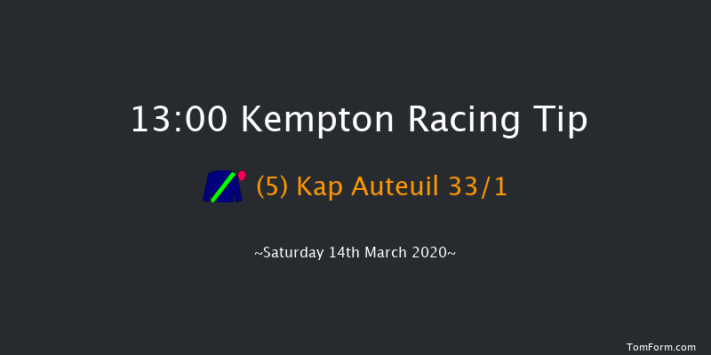 Paddy Power From The Horse's Mouth Podcast Novices' Hurdle Kempton 13:00 Maiden Hurdle (Class 4) 16f Wed 11th Mar 2020