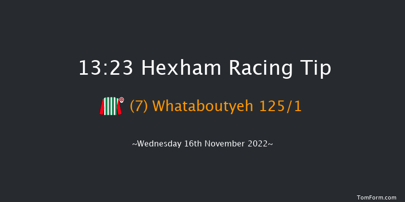 Hexham 13:23 Maiden Hurdle (Class 4) 16f Fri 4th Nov 2022