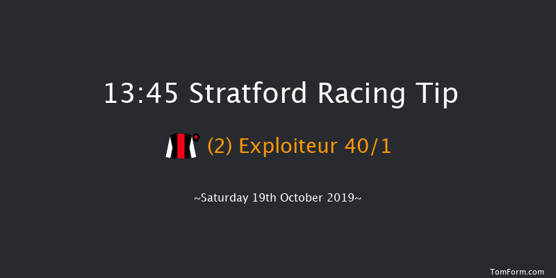 Stratford 13:45 Maiden Hurdle (Class 4) 22f Mon 7th Oct 2019