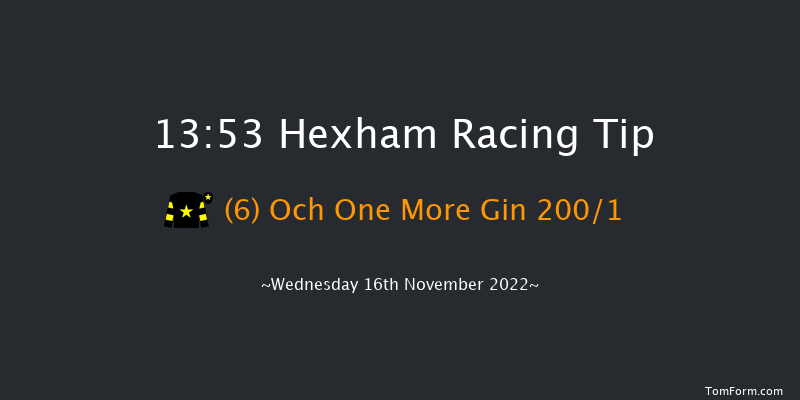 Hexham 13:53 Maiden Hurdle (Class 4) 16f Fri 4th Nov 2022