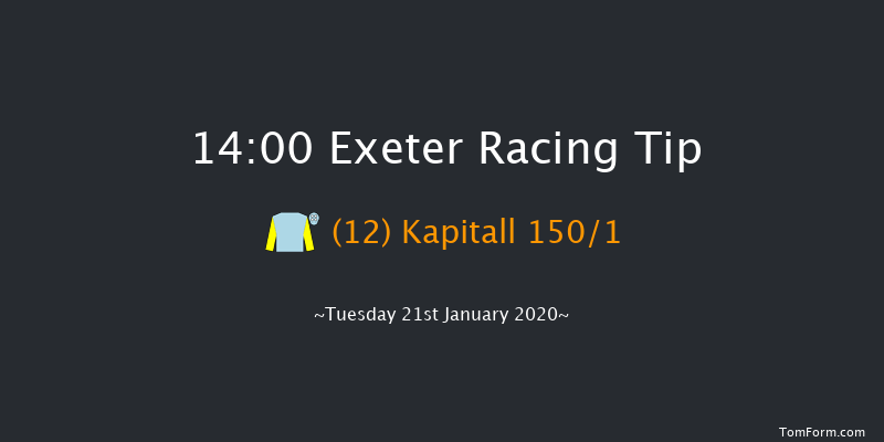 Exeter 14:00 Maiden Hurdle (Class 4) 17f Wed 1st Jan 2020
