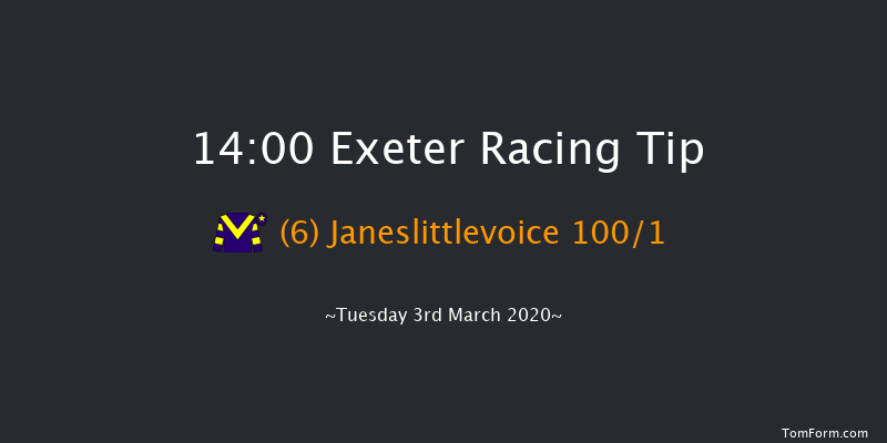 starsports.bet Novices' Hurdle Exeter 14:00 Maiden Hurdle (Class 4) 23f Fri 21st Feb 2020