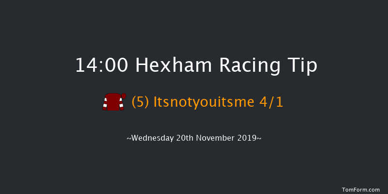 Hexham 14:00 Maiden Hurdle (Class 4) 20f Fri 8th Nov 2019