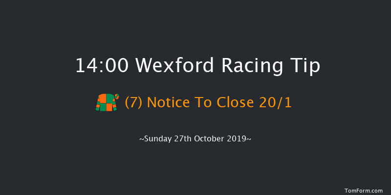 Wexford 14:00 Maiden Hurdle 17f Sat 7th Sep 2019