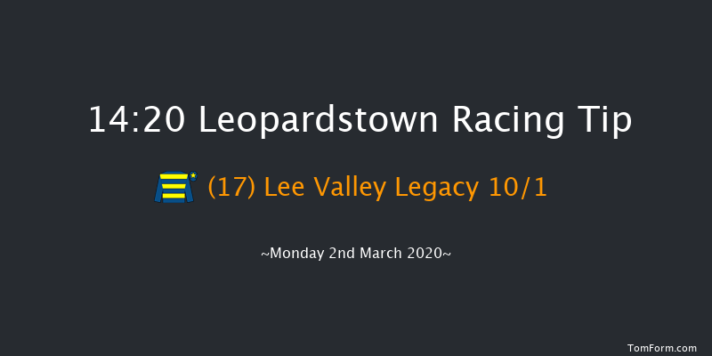 Tri Equestrian Handicap Hurdle (80-109) Leopardstown 14:20 Handicap Hurdle 24f Sun 1st Mar 2020
