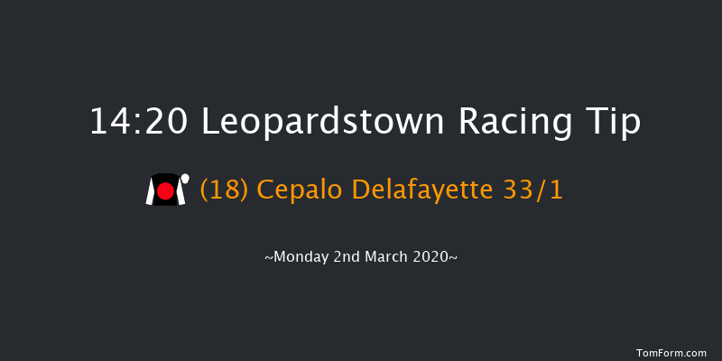 Tri Equestrian Handicap Hurdle (80-109) Leopardstown 14:20 Handicap Hurdle 24f Sun 1st Mar 2020