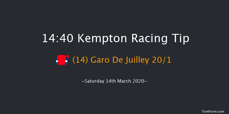 Paddy Power Silver Plate Handicap Hurdle Kempton 14:40 Handicap Hurdle (Class 2) 21f Wed 11th Mar 2020