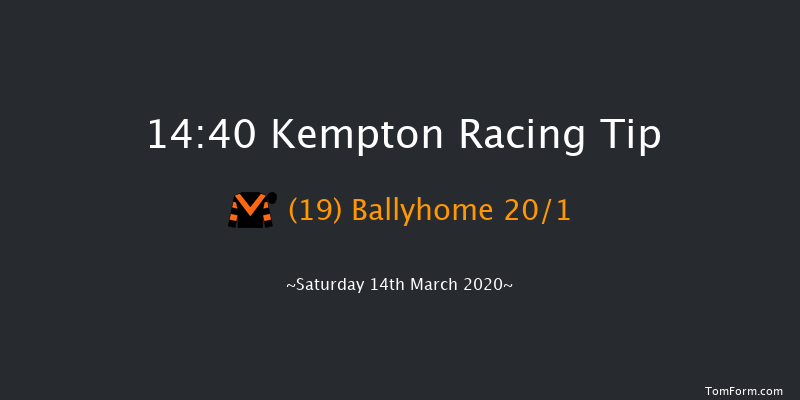 Paddy Power Silver Plate Handicap Hurdle Kempton 14:40 Handicap Hurdle (Class 2) 21f Wed 11th Mar 2020