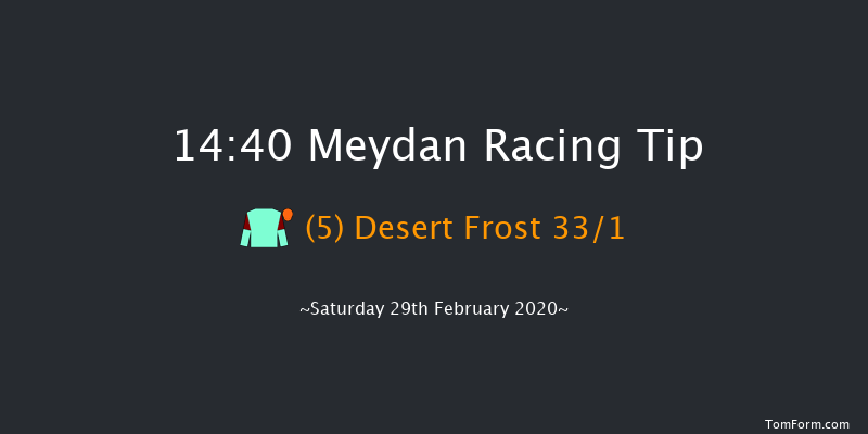 Creek Views Handicap - Turf Meydan 14:40 6f 14 run Creek Views Handicap - Turf Thu 27th Feb 2020