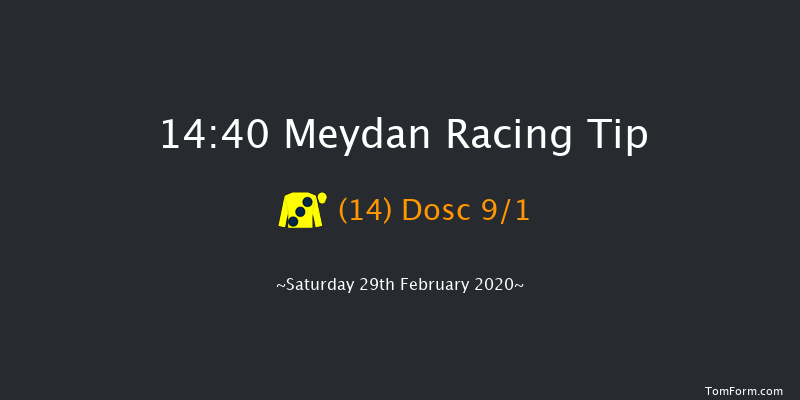 Creek Views Handicap - Turf Meydan 14:40 6f 14 run Creek Views Handicap - Turf Thu 27th Feb 2020