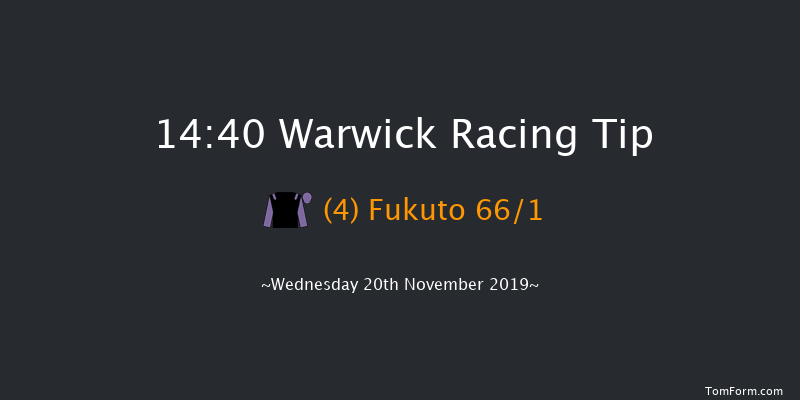 Warwick 14:40 Handicap Hurdle (Class 4) 19f Fri 8th Nov 2019