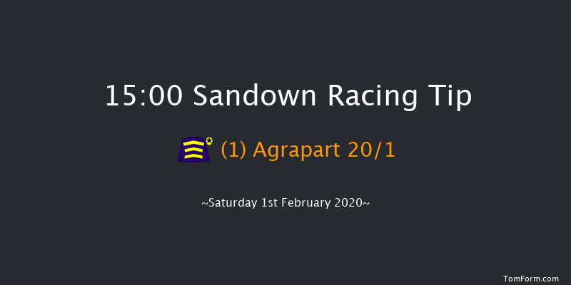 Sandown 15:00 Handicap Hurdle (Class 1) 23f Sat 4th Jan 2020