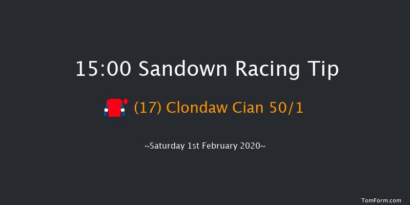 Sandown 15:00 Handicap Hurdle (Class 1) 23f Sat 4th Jan 2020