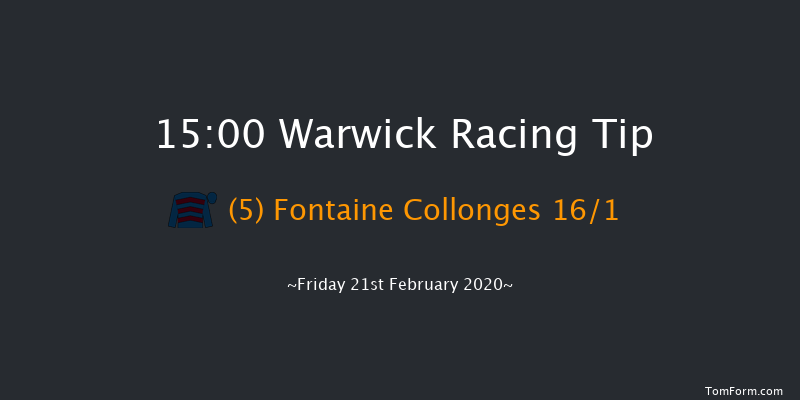 Jumping For Joy On Racing TV Jane Seymour Mares' Novices' Hurdle (Grade 2) Warwick 15:00 Maiden Hurdle (Class 1) 19f Sat 8th Feb 2020
