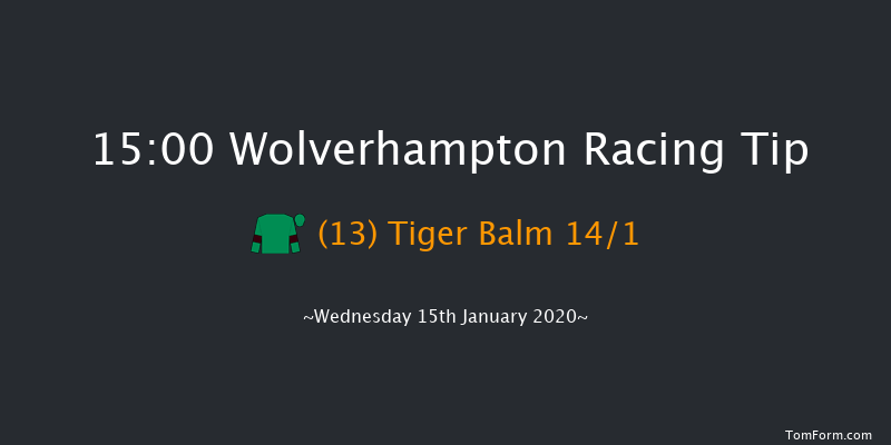 Wolverhampton 15:00 Handicap (Class 6) 6f Mon 13th Jan 2020