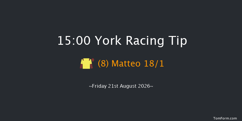 York 15-00 (Class 1) 6f Thu 20th Aug 2026