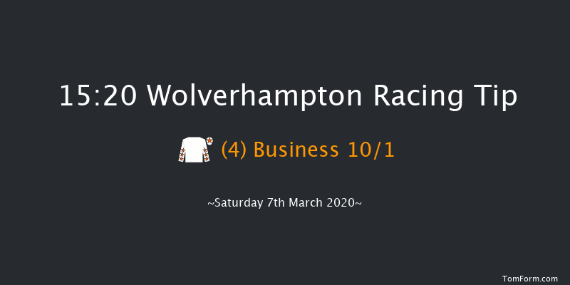 Bombardier 'March To Your Own Drum' Novice Stakes Wolverhampton 15:20 Stakes (Class 5) 7f Fri 6th Mar 2020