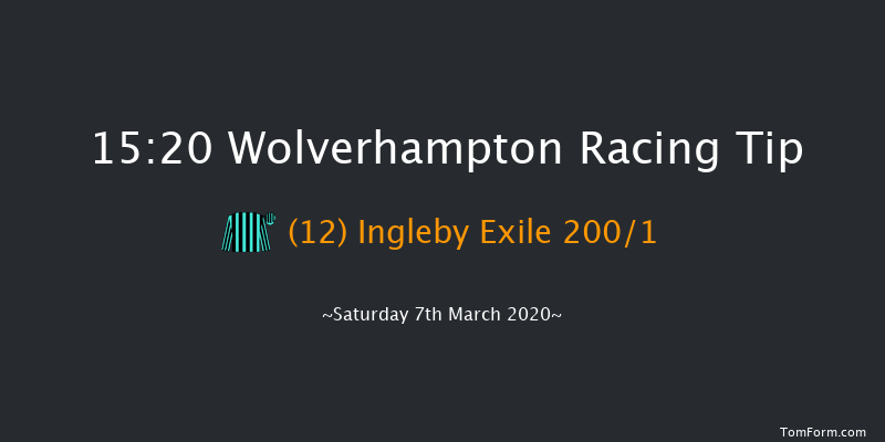 Bombardier 'March To Your Own Drum' Novice Stakes Wolverhampton 15:20 Stakes (Class 5) 7f Fri 6th Mar 2020