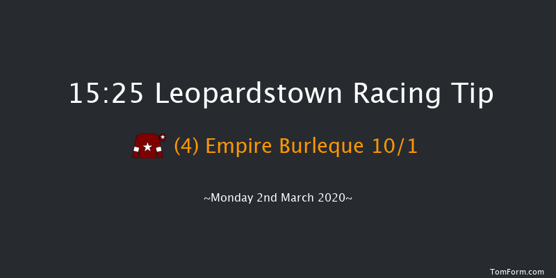 Leopardstown Membership Beginners Chase Leopardstown 15:25 Maiden Chase 21f Sun 1st Mar 2020