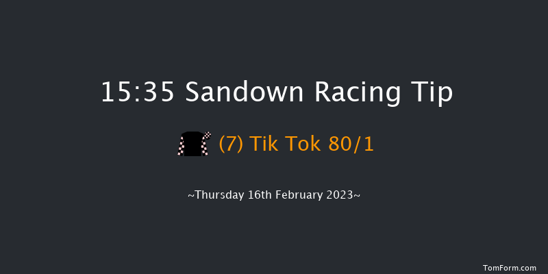 Sandown 15:35 Maiden Hurdle (Class 4) 16f Sat 4th Feb 2023