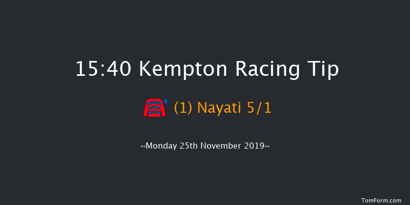 Kempton 15:40 Handicap Hurdle (Class 3) 16f Wed 20th Nov 2019