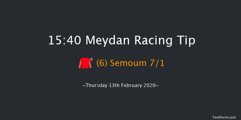 Tabloid Handicap - Dirt Meydan 15:40 6f 9 run Tabloid Handicap - Dirt Thu 6th Feb 2020