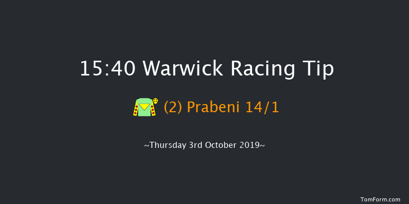 Warwick 15:40 Handicap Hurdle (Class 3) 21f Tue 24th Sep 2019