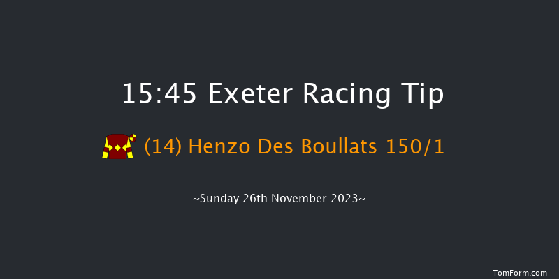 Exeter 15:45 Handicap Hurdle (Class 5) 22f Mon 20th Nov 2023