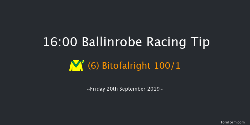Ballinrobe 16:00 Maiden Hurdle 18f Tue 27th Aug 2019