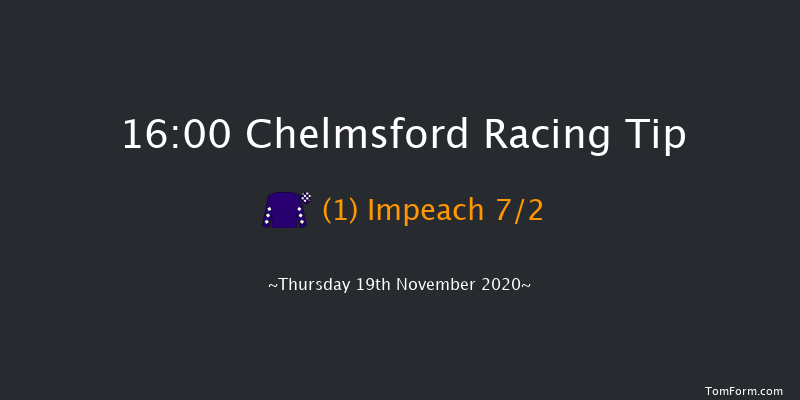 tote Placepot Your First Bet Novice Stakes Chelmsford 16:00 Stakes (Class 5) 7f Thu 12th Nov 2020