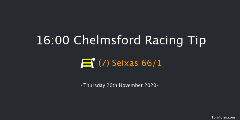 tote Placepot Your First Bet EBF Fillies' Novice Stakes (Plus 10/GBB Race) Chelmsford 16:00 Stakes (Class 5) 6f Mon 23rd Nov 2020
