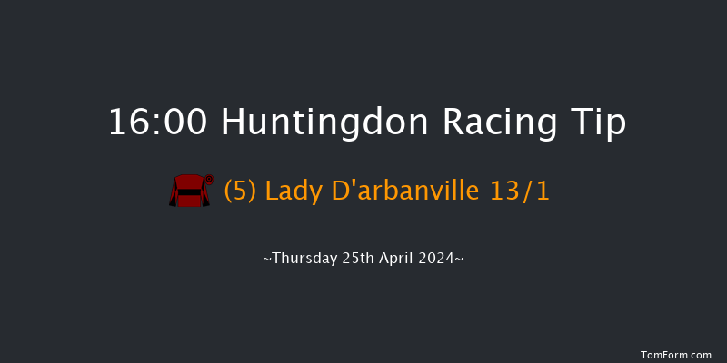 Huntingdon  16:00 Maiden Hurdle
(Class 4) 16f Mon 1st Apr 2024