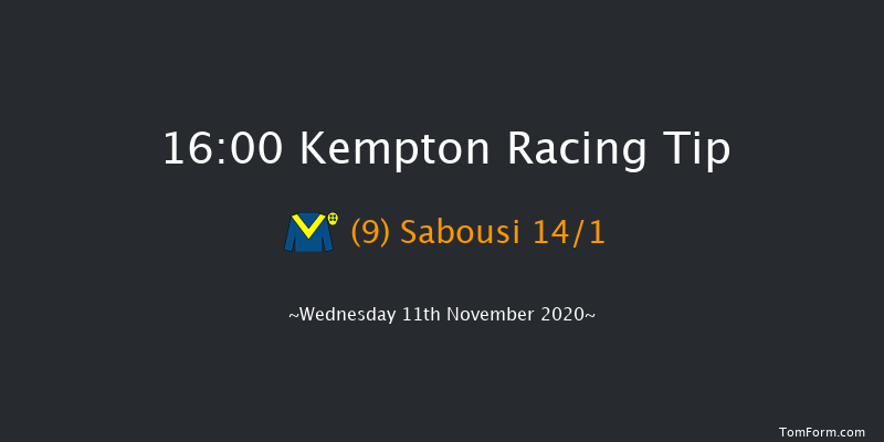 Unibet Extra Place Offers Every Day Novice Stakes (Div 1) Kempton 16:00 Stakes (Class 5) 7f Mon 9th Nov 2020