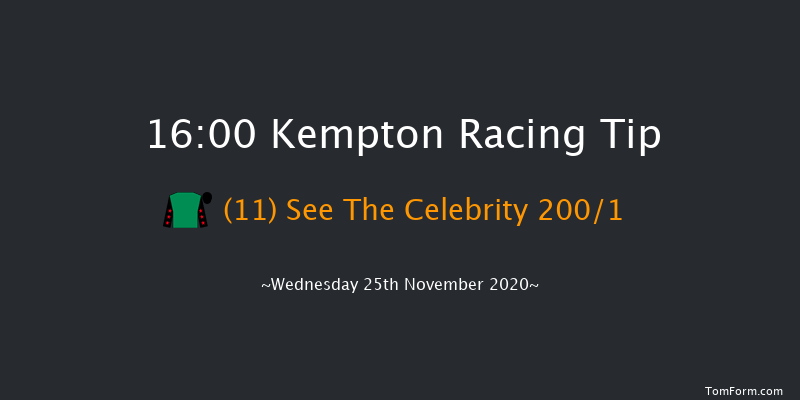 Unibet/ British Stallion Studs EBF Novice Auction Stakes Kempton 16:00 Stakes (Class 5) 6f Mon 23rd Nov 2020