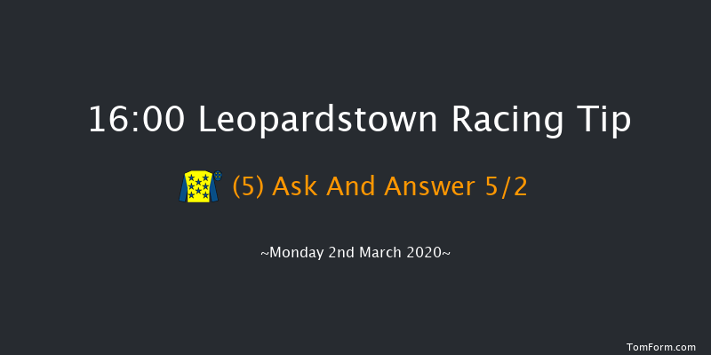 Adare Manor Opportunity Handicap Chase Leopardstown 16:00 Handicap Chase 21f Sun 1st Mar 2020