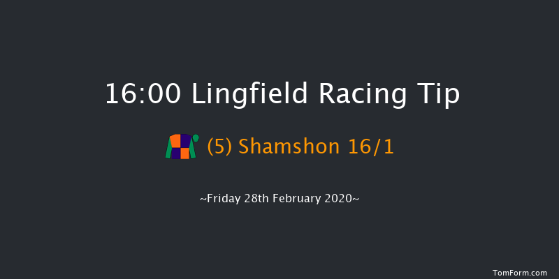 Play 4 To Score At Betway Handicap Lingfield 16:00 Handicap (Class 3) 6f Tue 25th Feb 2020