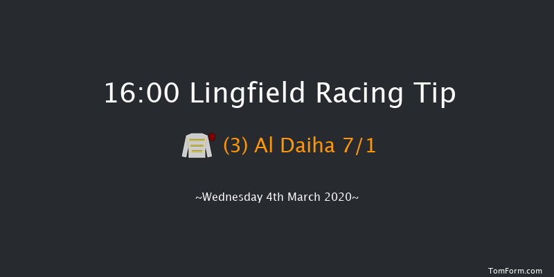 Bombardier 'March To Your Own Drum' Handicap Lingfield 16:00 Handicap (Class 6) 8f Sat 29th Feb 2020