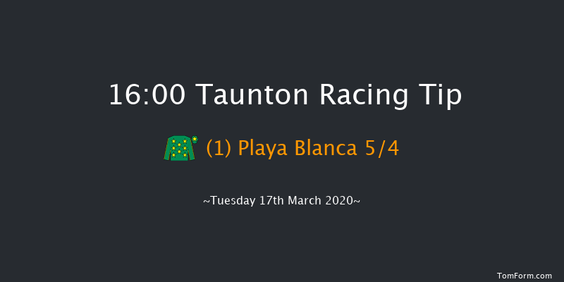 Visit racingtv.com Handicap Hurdle Taunton 16:00 Handicap Hurdle (Class 4) 19f Mon 9th Mar 2020