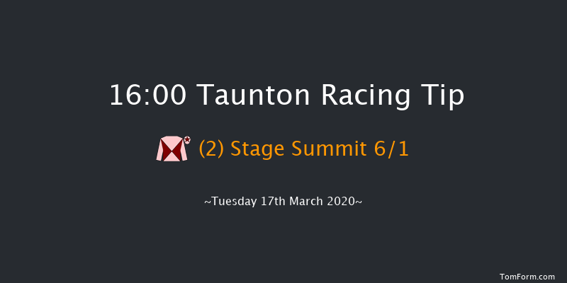 Visit racingtv.com Handicap Hurdle Taunton 16:00 Handicap Hurdle (Class 4) 19f Mon 9th Mar 2020