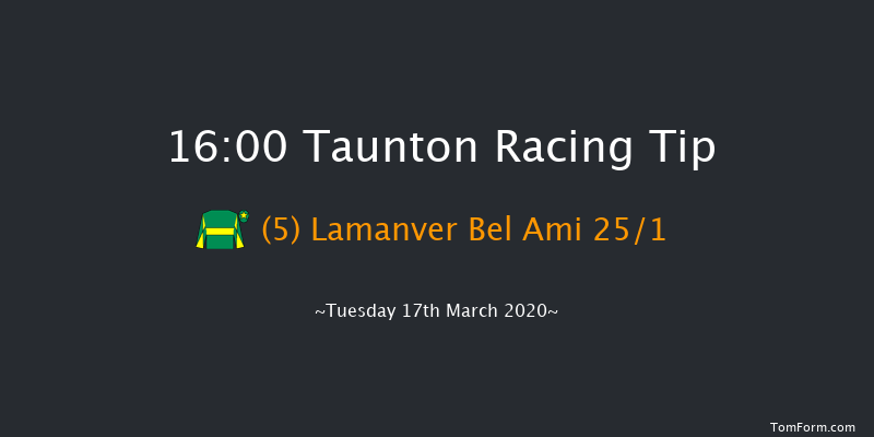 Visit racingtv.com Handicap Hurdle Taunton 16:00 Handicap Hurdle (Class 4) 19f Mon 9th Mar 2020