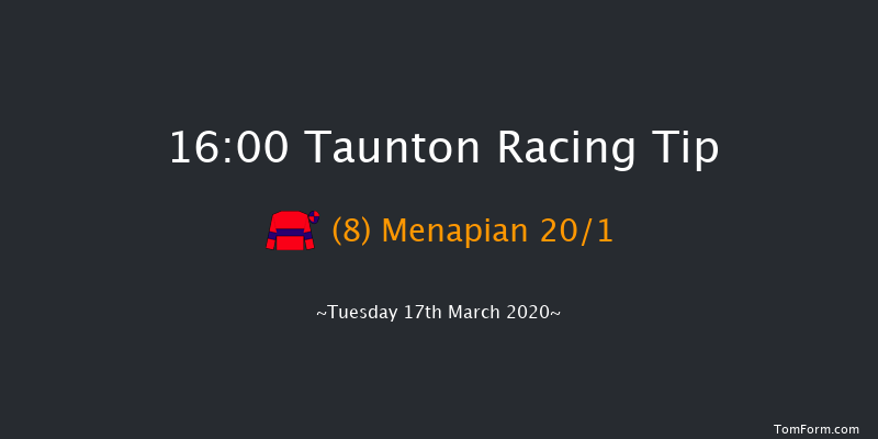 Visit racingtv.com Handicap Hurdle Taunton 16:00 Handicap Hurdle (Class 4) 19f Mon 9th Mar 2020