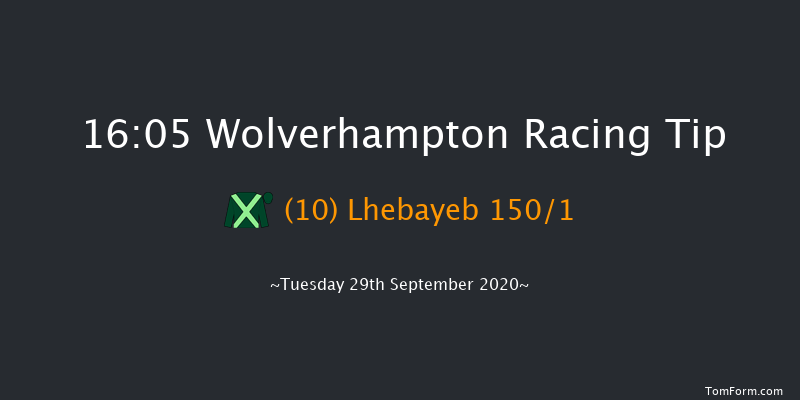 Visit attheraces.com Novice Stakes (Div 1) Wolverhampton 16:05 Stakes (Class 5) 6f Mon 21st Sep 2020
