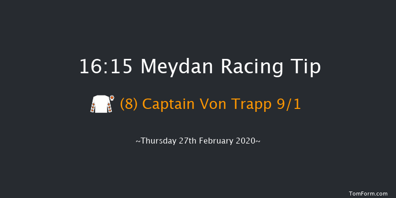 District One Blueviews Stretch - Handicap - Dirt Meydan 16:15 1m 9 run District One Blueviews Stretch - Handicap - Dirt Thu 20th Feb 2020