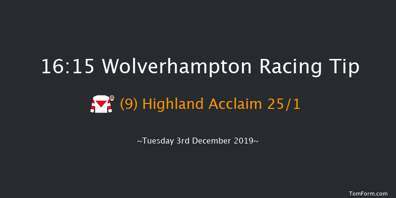 Wolverhampton 16:15 Claimer (Class 6) 7f Mon 2nd Dec 2019