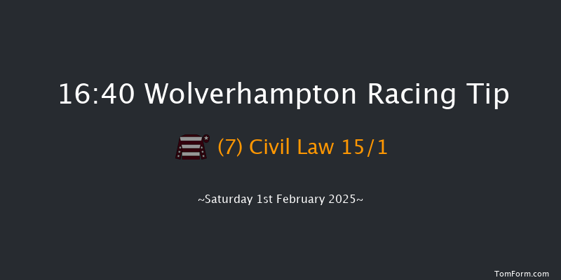 Wolverhampton  16:40 Handicap (Class 3) 10f Tue 28th Jan 2025