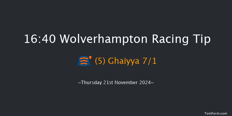 Wolverhampton  16:40 Maiden (Class 5) 8.5f Mon 18th Nov 2024