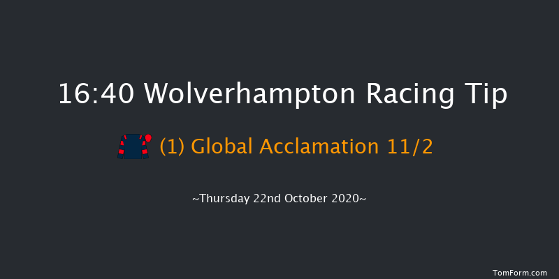 Bombardier Handicap (Div 1) Wolverhampton 16:40 Handicap (Class 6) 7f Mon 19th Oct 2020