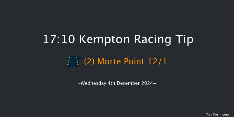 Kempton  17:10 Handicap (Class 4) 6f  

  

Kempton  17:40 Stakes (Class 5) 8f Mon 25th Nov 2024