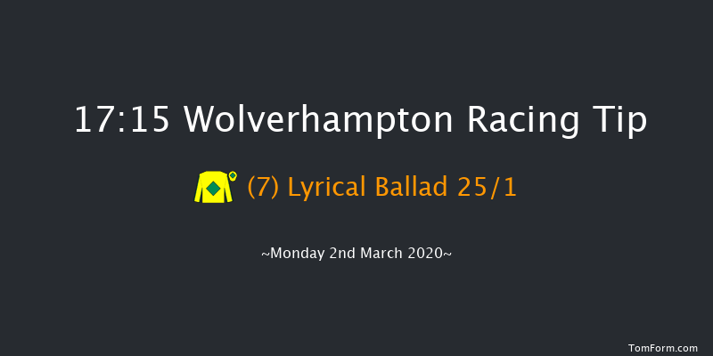 Betway Casino Handicap (Div 2) Wolverhampton 17:15 Handicap (Class 6) 9.5f Mon 24th Feb 2020